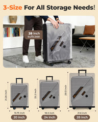 BAGSMART compressed puffer jacket in a carry-on saving luggage space