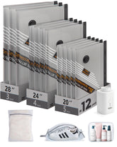 BAGSMART front packaging showing the full 15-piece travel vacuum kit and pump — clear organization benefit