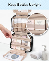 BAGSMART clear TSA pouch filled for quick airport security