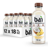 Bai front packaging showing bottle label and tropical branding benefit