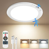 Bairth front view of slim ceiling light showing clean modern profile and bright output