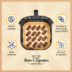 Baker's Signature detailed texture of parchment demonstrating heat resistance