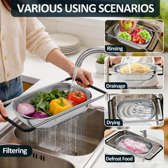 Balavina fine mesh close-up highlighting stainless steel weave that prevents small food loss