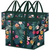 BALEINE front view of three-pack reusable grocery bags showing durable design and brand