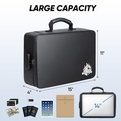 BALEINE open interior showing organized compartments for documents and valuables