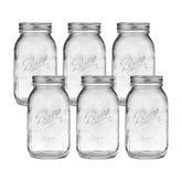 Ball jar front view showing clear glass and label area for organization