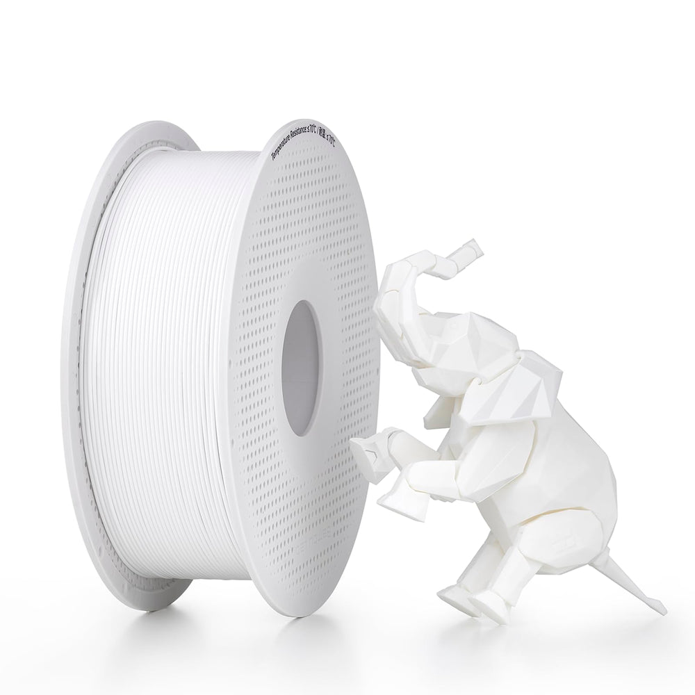 Bambu Lab front view of jade white 1kg spool showing label and RFID benefit