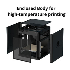 Bambu Lab P1S enclosed chamber close-up demonstrating stable temperature for better prints