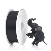 Bambu Lab black PLA spool front view showing neat winding and ready-to-use benefit