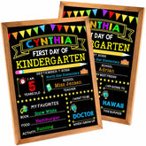 BAODLON front view framed sign with bright first day lettering for clear photo props