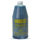 BARBICIDE front label on half gallon bottle showing brand and clear usage benefit