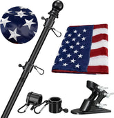Barcetine packaged flag kit front view shows complete components and easy setup benefit