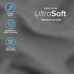 Bare Home close-up of brushed microfiber fabric highlighting ultra-soft texture