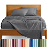 Bare Home queen sheet set front packaging showing color and contents, promotes easy setup
