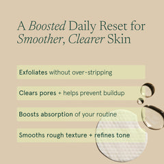 Barefaced ingredient label highlighting acids and benefits for clarifying skin