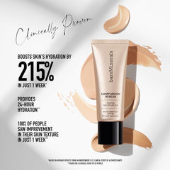 bareMinerals coverage comparison showing even skin tone and natural look