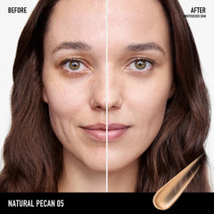 bareMinerals pump dispensing product highlighting easy, mess-free use
