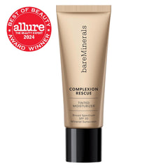 bareMinerals creamy texture swipe showing blendability and dewy finish