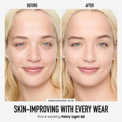 bareMinerals close-up powder texture highlighting lightweight blendability benefit