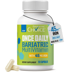 Bariatric Choice front packaging showing product and benefit of simplified dosing