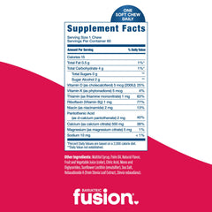 Bariatric Fusion label close-up with nutrient details showing vitamin D and magnesium benefits