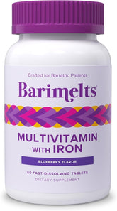 BariMelts blueberry front packaging showing bottle and label that reassures quality