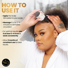 BASK & LATHER applied with scalp massager to improve circulation