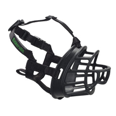 Baskerville ULTRA front view showing open basket design for panting and safety