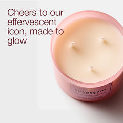 Bath & Body Works close-up of three wicks and soy-blend wax for even burn and lasting scent