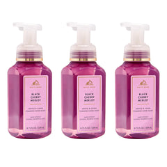 Bath & Body Works front packaging showing three bottles and bold cherry scent benefit