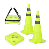 BATTIFE front view showing collapsed and expanded cones for quick setup benefit