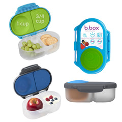 b.box front view of two-pack snack boxes showing colors and packaging for easy selection