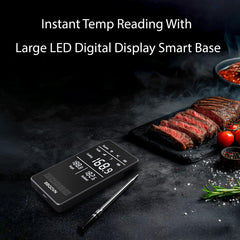 BBQOVN probes inserted in brisket showing even internal temperature control