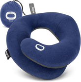 BCOZZY front view showing navy double-support for upright comfort