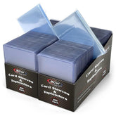 BCW front packaging showing sleeves and toploaders for quick identification and protection