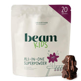 BEAM front packaging showing chocolate kids multivitamin for easy identification and trust