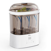 Bear sterilizer front view showing compact design and countertop readiness benefit