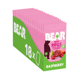 BEAR front packaging showing raspberry rolls and no added sugar benefit
