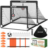Bearwill front view of two soccer goals showing full set benefit