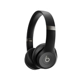 Beats Solo 4 front view in matte black showing sleek design and premium finish