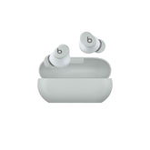 Beats Solo Buds storm gray front view showing sleek portable design and brand appeal