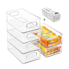 Beauty Cottage bins filled with food illustrating visibility and portioning benefit