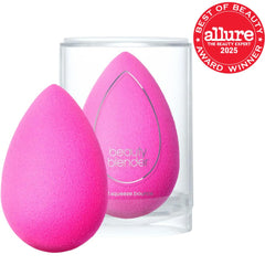 beautyblender macro of foam texture demonstrating soft, aqua-activated pores for smooth finish