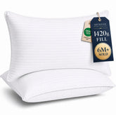 Beckham Hotel Collection front view showing two king pillows for plush comfort