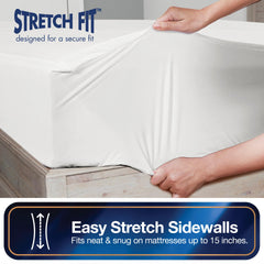 Bed Bug Blocker stretch sidewall detail for snug, neat mattress fit