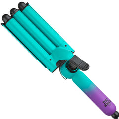 Bed Head front view of Wave Affair waver showing triple-barrel and profile benefit fast styling