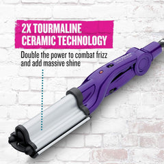 Bed Head Wave Artist barrel close-up showing tourmaline ceramic for extra shine and frizz control
