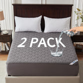 BEDLORE front view of two full-size protectors showing clean fit and protection