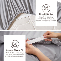 Bedsure brushed fabric texture close-up showing softness benefit