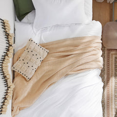 Bedsure brushed microfiber close-up showing soft cotton-like texture